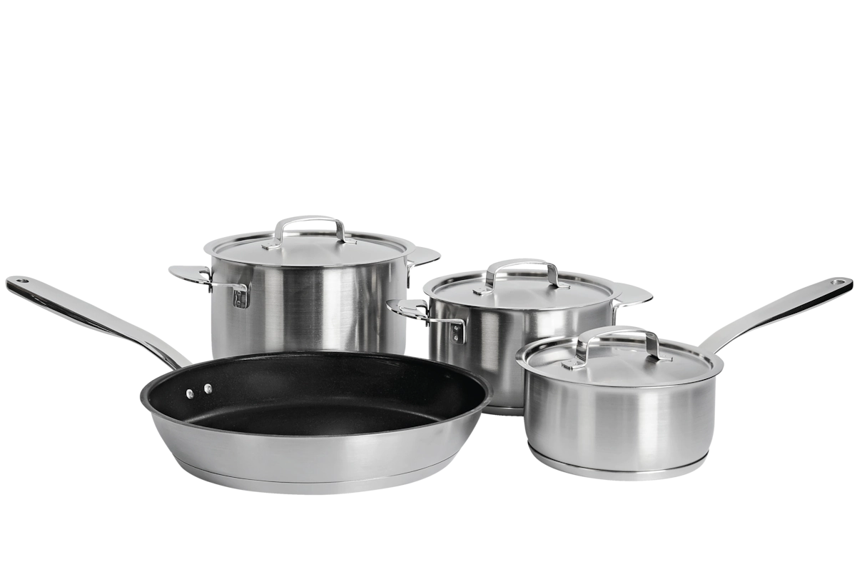 Комплект посуды All Steel с логотипом Miele 4 предмета KMTS 5704-2 Miele купить в Ростове-на-Дону | Всегда в наличии! | Артикул 11945190 | Официальный сайт